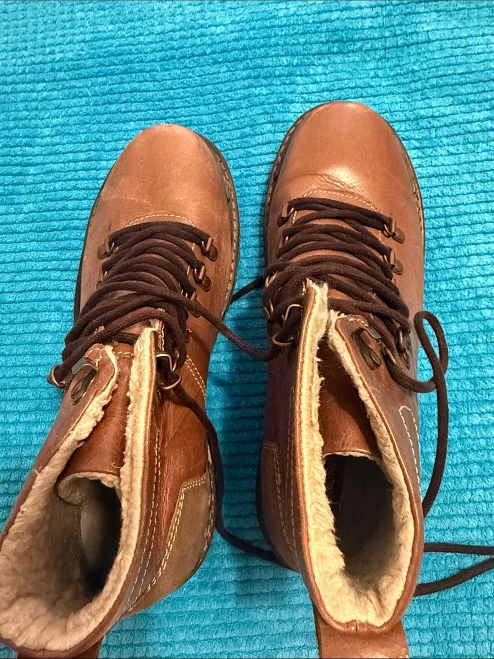 Union Bay Size 10 Brown Boots UB 617 Lace-Up Leather Upper